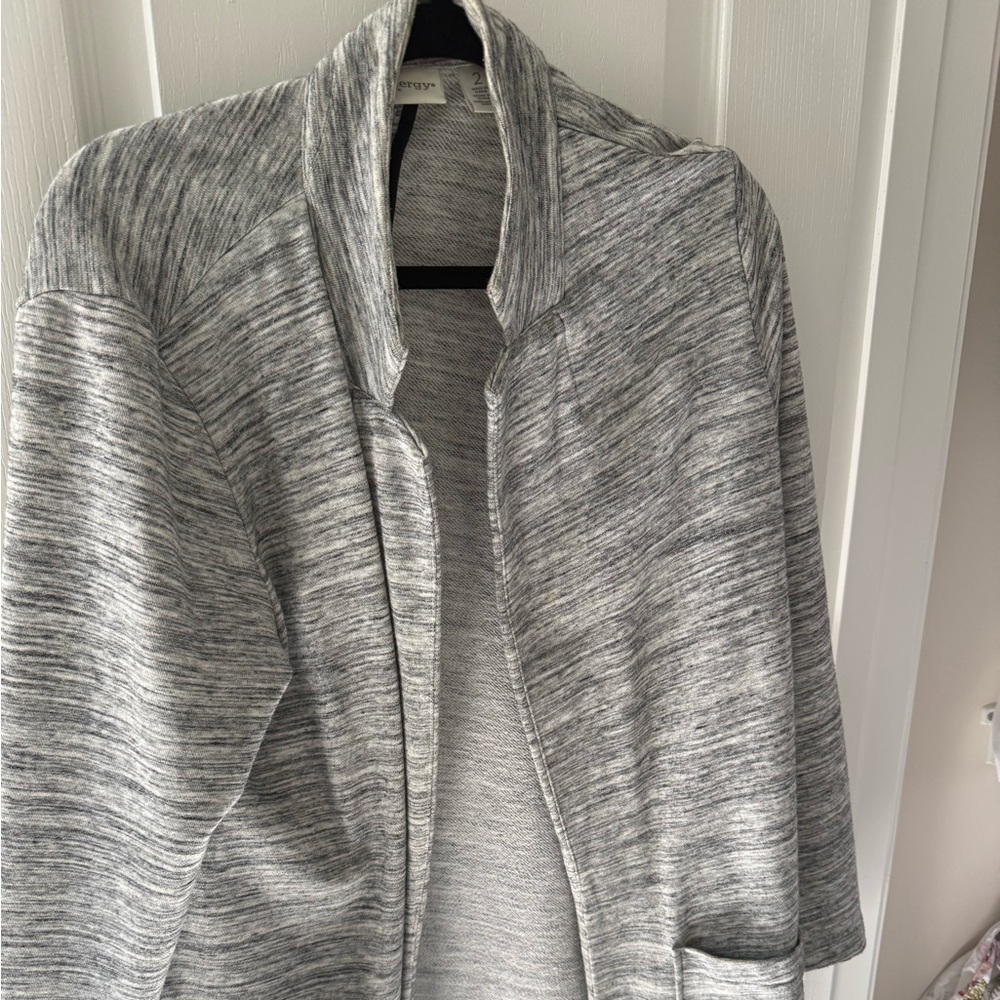 Chico's Zenergy Heathered Gray Cardigan